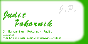 judit pokornik business card